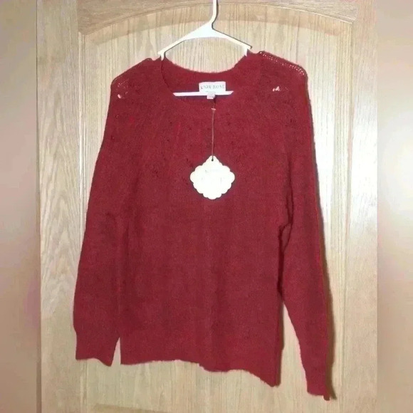 NWT Knox Rose women's red sweater size M - Picture 1 of 7